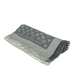 Louis Vuitton Shawl Monogram Denim Perlee Wool Scarf