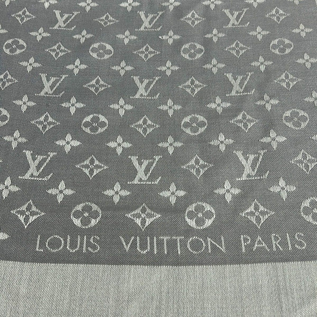 Louis Vuitton Shawl Monogram Denim Perlee Wool Scarf — view 4