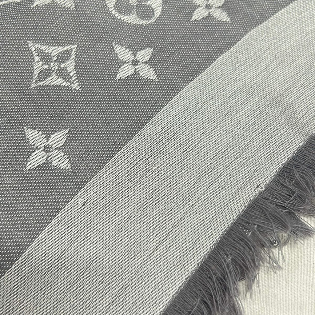 Louis Vuitton Shawl Monogram Denim Perlee Wool Scarf — view 5