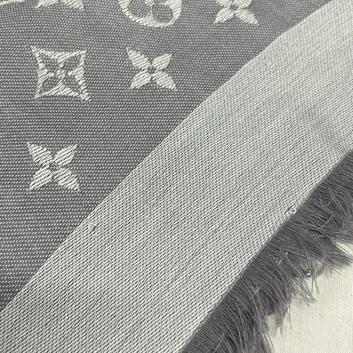 Louis Vuitton Shawl Monogram Denim Perlee Wool Scarf — view 5