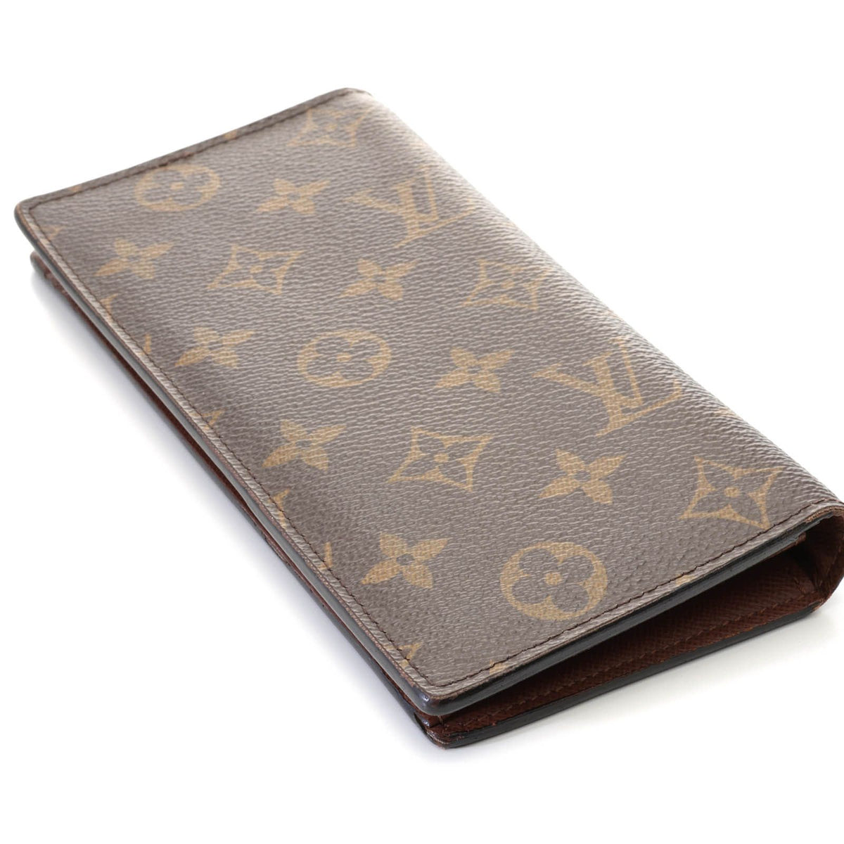 Louis Vuitton Portefeuille Brazza Monogram Bifold Wallet Canvas Brown — view 4