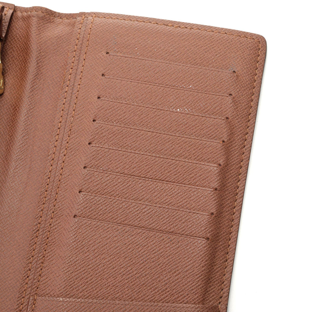 Louis Vuitton Portefeuille Brazza Monogram Bifold Wallet Canvas Brown — view 8