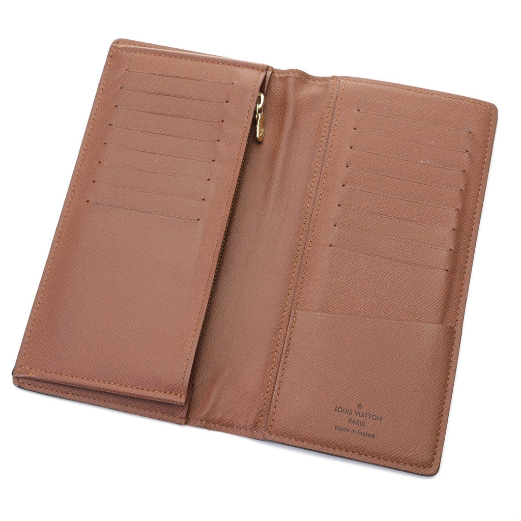 Louis Vuitton Portefeuille Brazza Monogram Bifold Wallet Canvas Brown — view 7