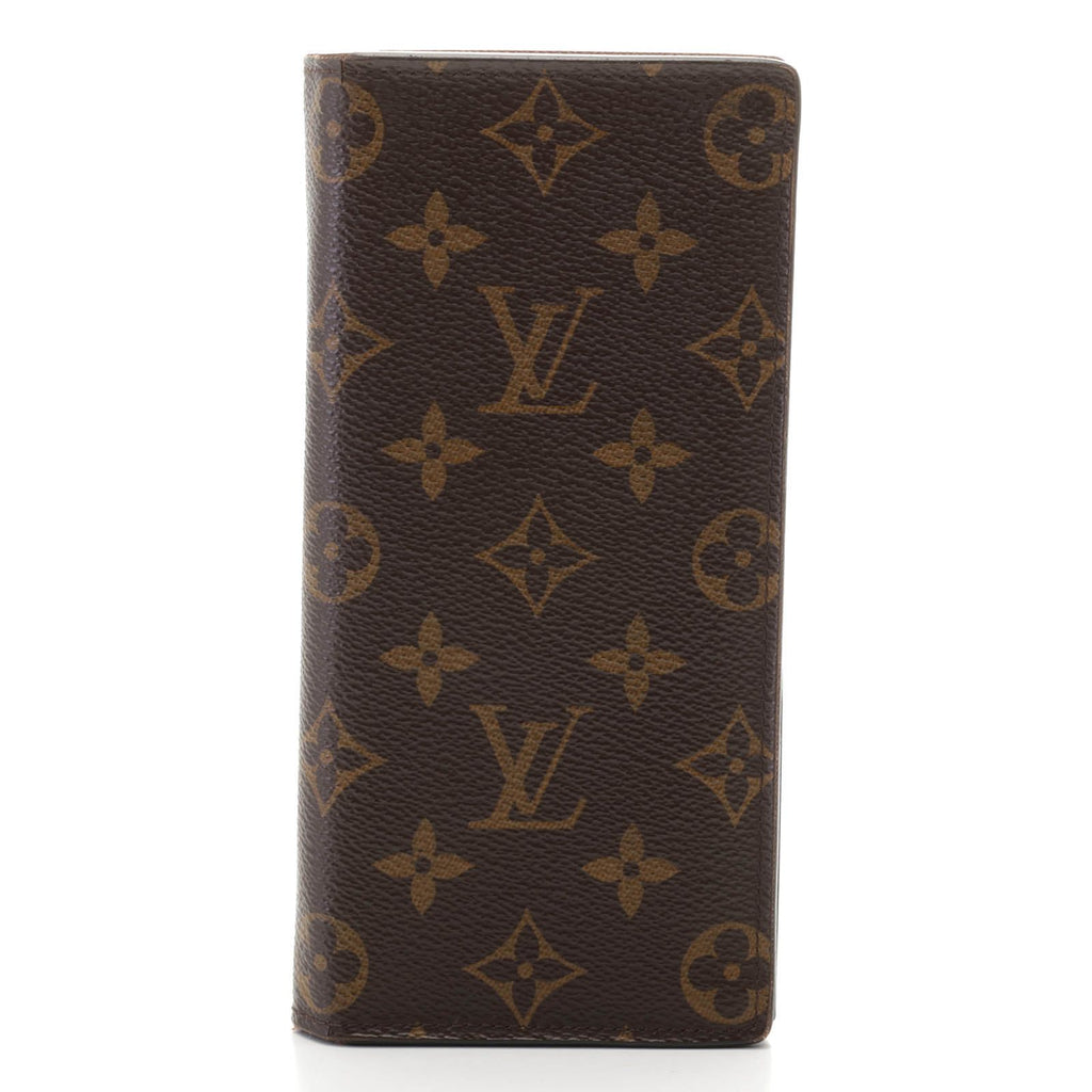 Louis Vuitton Portefeuille Brazza Monogram Bifold Wallet Canvas Brown