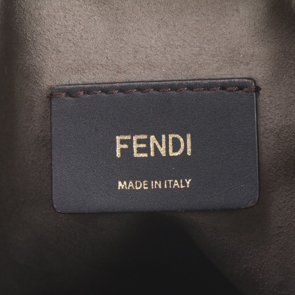 Fendi Mini Mon Tresor Leather Handbag Tote Gold — view 8