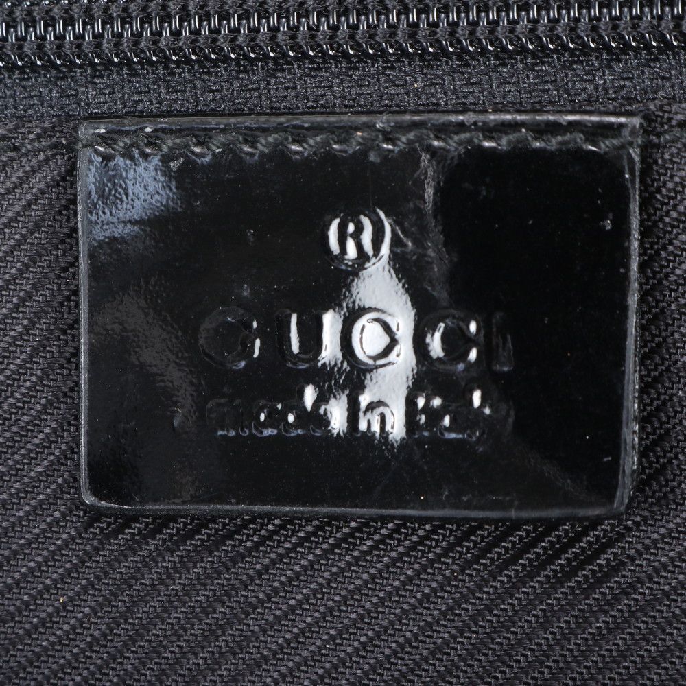 Gucci GG Canvas Leather Tote Shoulder Hand Black — view 8