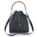 Gucci Vintage Bamboo Leather 2-Way Shoulder Bag Crossbody