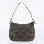 Fendi Zucca Leather Shoulder Bag Tote Hand Brown — view 3