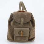 Gucci Vintage Bamboo Leather Backpack