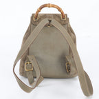 Gucci Vintage Bamboo Leather Backpack — view 3