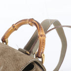 Gucci Vintage Bamboo Leather Backpack — view 2