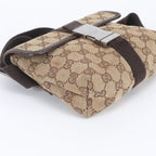 Gucci GG Canvas Leather Belt Bag Crossbody Body Waist Pouch — view 5