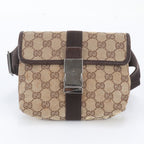 Gucci GG Canvas Leather Belt Bag Crossbody Body Waist Pouch — view 2