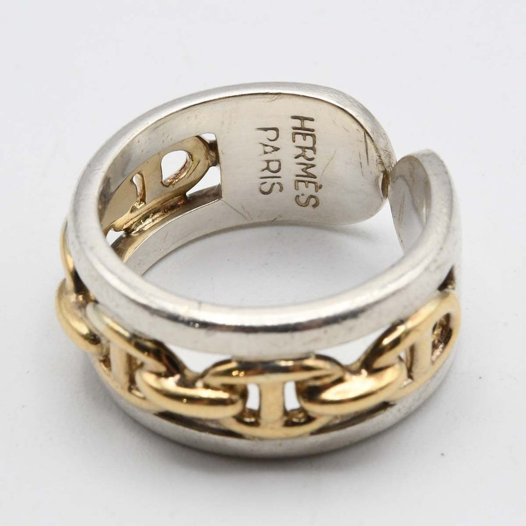 Hermes Chaine D'ancre Enchainee Ring 18k Vintage Case — view 2