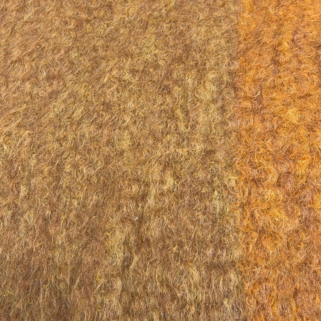 Loewe Shawl Orange Brown Dark Large Wool Scarf — view 2