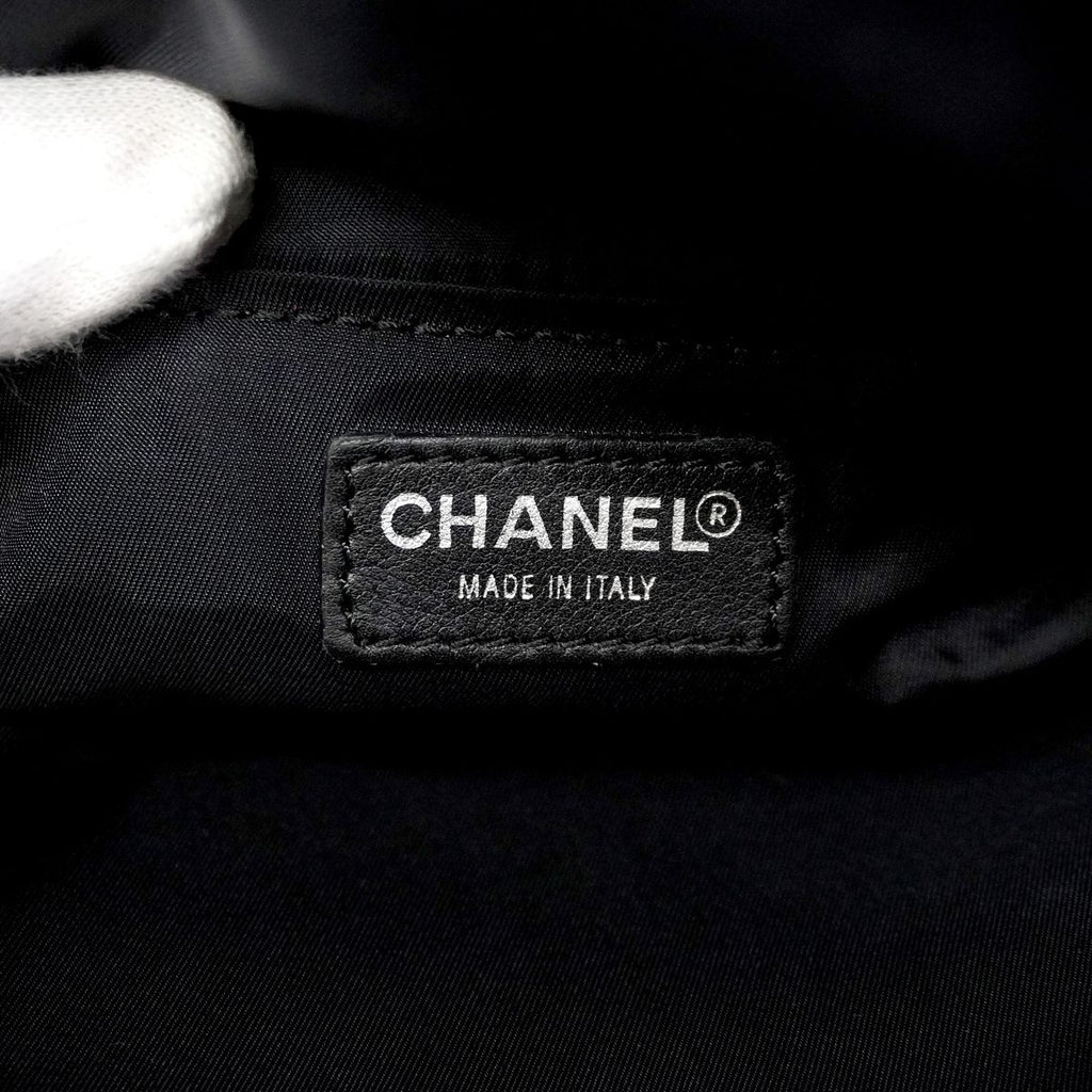 Chanel Vanity Bag New Travel Nylon Black Silver — view 5