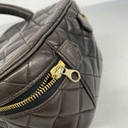 Chanel Vanity Bag Quilted Lambskin Black Gold — view 7