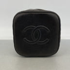 Chanel Vanity Bag Quilted Lambskin Black Gold — view 3