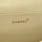 Chanel Shoulder Bag Quilted Face Lambskin Beige Gold — view 5