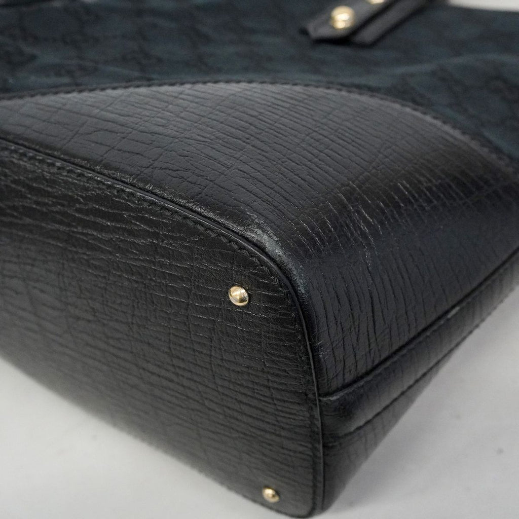 Gucci Tote GG Canvas Horsebit Black Gold — view 6