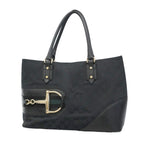 Gucci Tote GG Canvas Horsebit Black Gold
