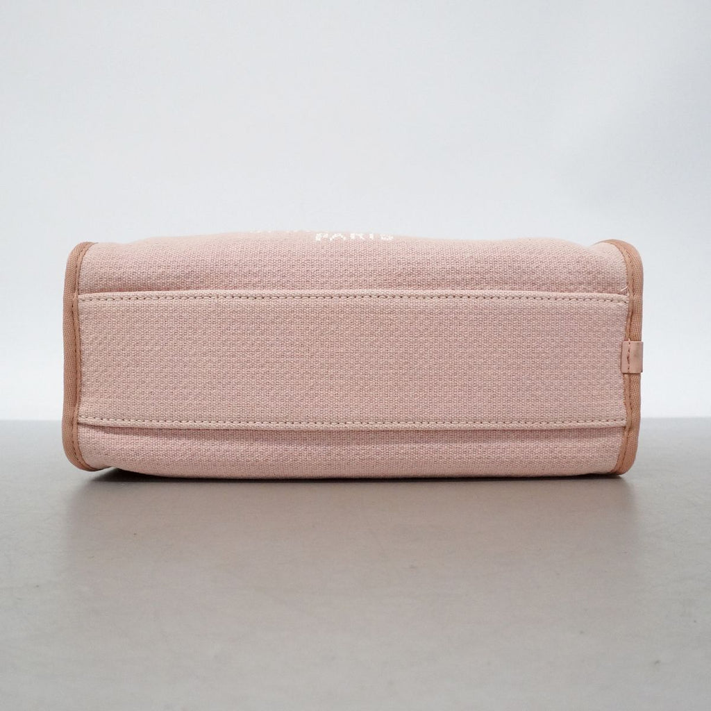 Chanel Handbag Deauville Canvas Pink Silver 2-Way Bag — view 3