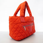Chanel Tote Coco Cocoon Nylon Red Silver — view 2