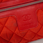 Chanel Tote Coco Cocoon Nylon Red Silver — view 6