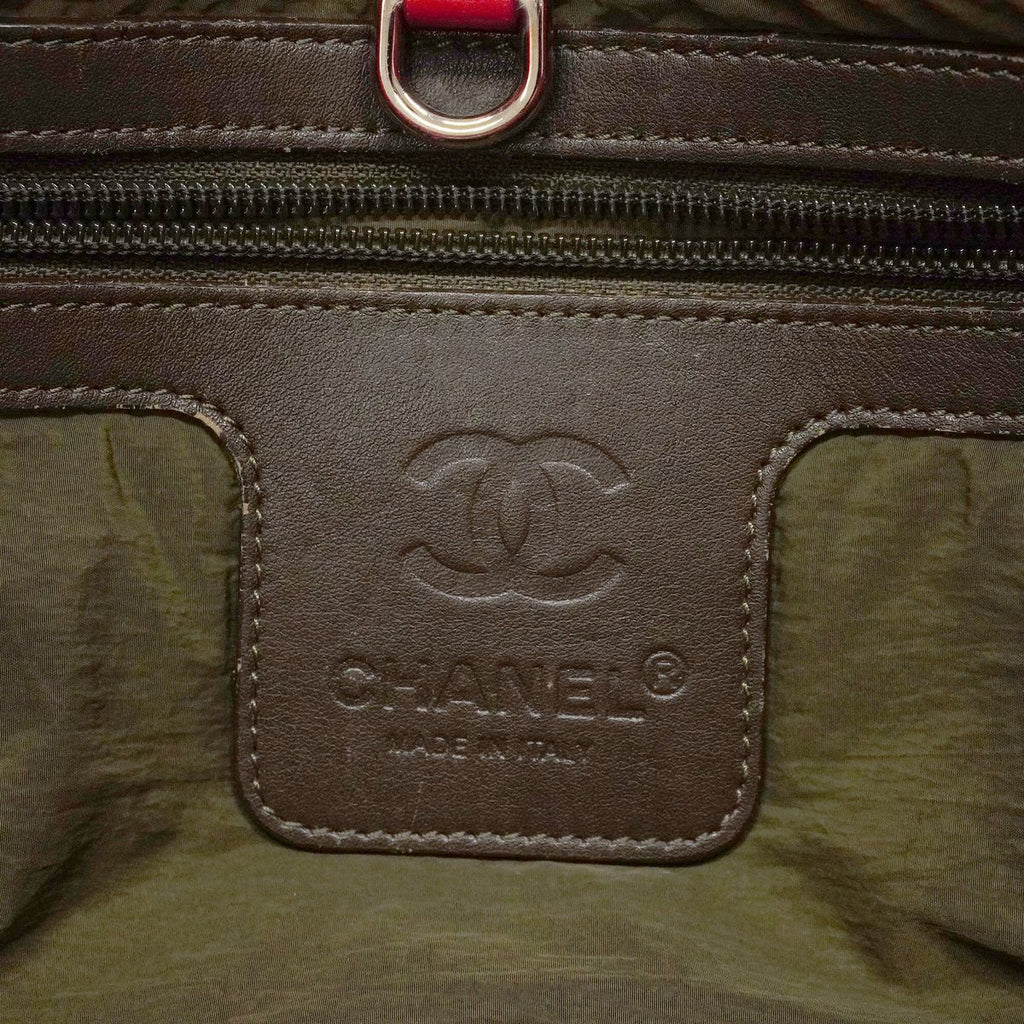 Chanel Tote Coco Cocoon Nylon Red Silver — view 5
