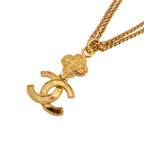 Chanel Necklace Vintage CC Logo Gold Plated