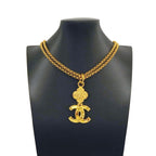 Chanel Necklace Vintage CC Logo Gold Plated — view 6