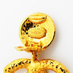 Chanel Earrings Vintage CC Logo Gold Plated — view 4