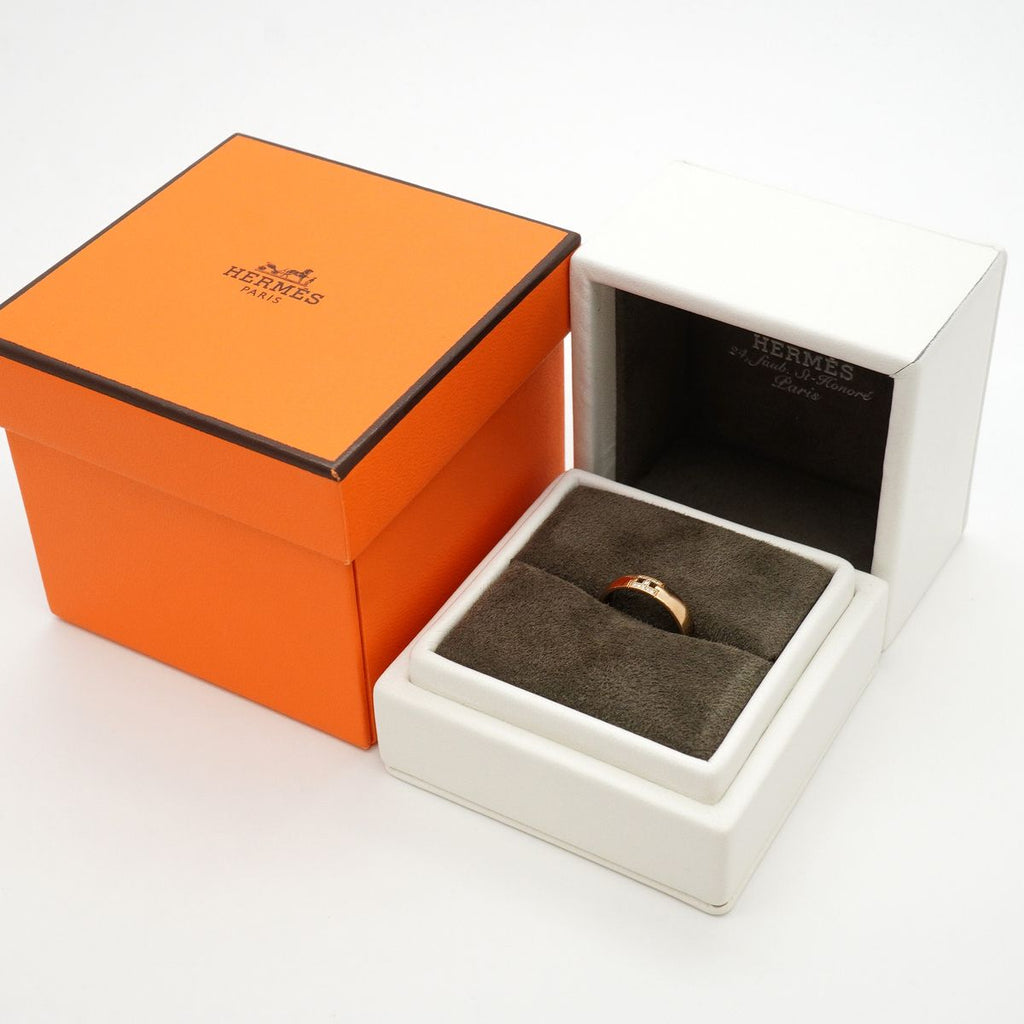 Hermes Ring Ever Hercules 18k Pink Gold Diamond — view 8