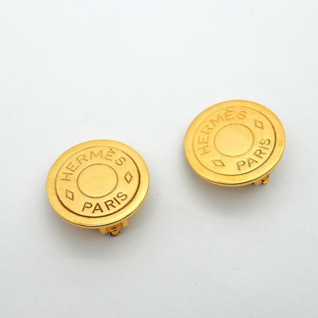 Hermes Earrings Sellier Gold Plated — view 2