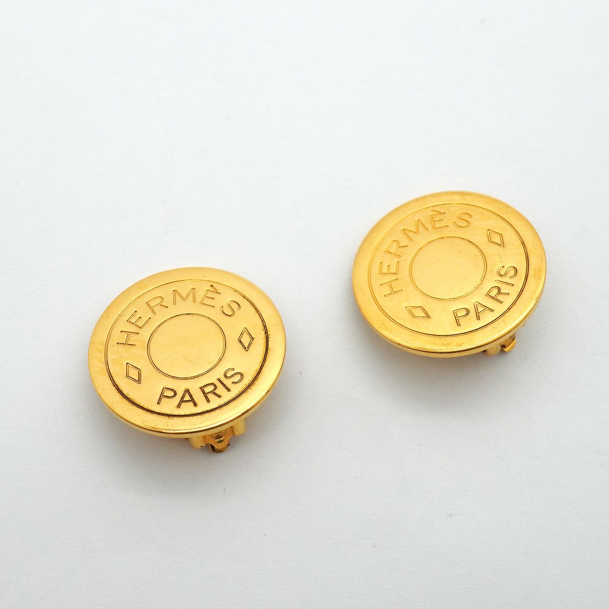 Hermes Earrings Sellier Gold Plated — view 2