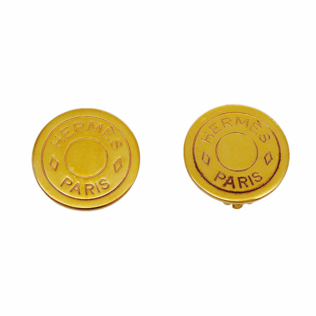 Hermes Earrings Sellier Gold Plated