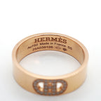 Hermes Ring H D'ancre 18k Pink Gold Diamond — view 4