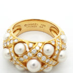 Chanel Ring Baroque Collection 18K Yellow Gold Diamond Pearl — view 4
