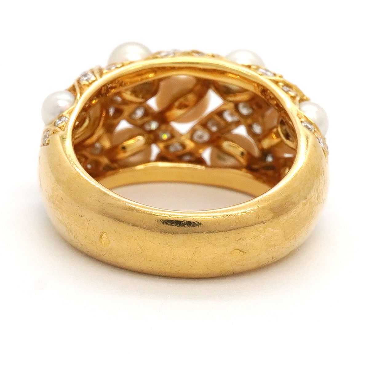 Chanel Ring Baroque Collection 18K Yellow Gold Diamond Pearl — view 7