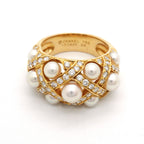 Chanel Ring Baroque Collection 18K Yellow Gold Diamond Pearl — view 3