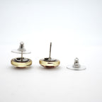 Chanel Earrings CC Logo Camellia Metal Silver Pink Wine — view 3