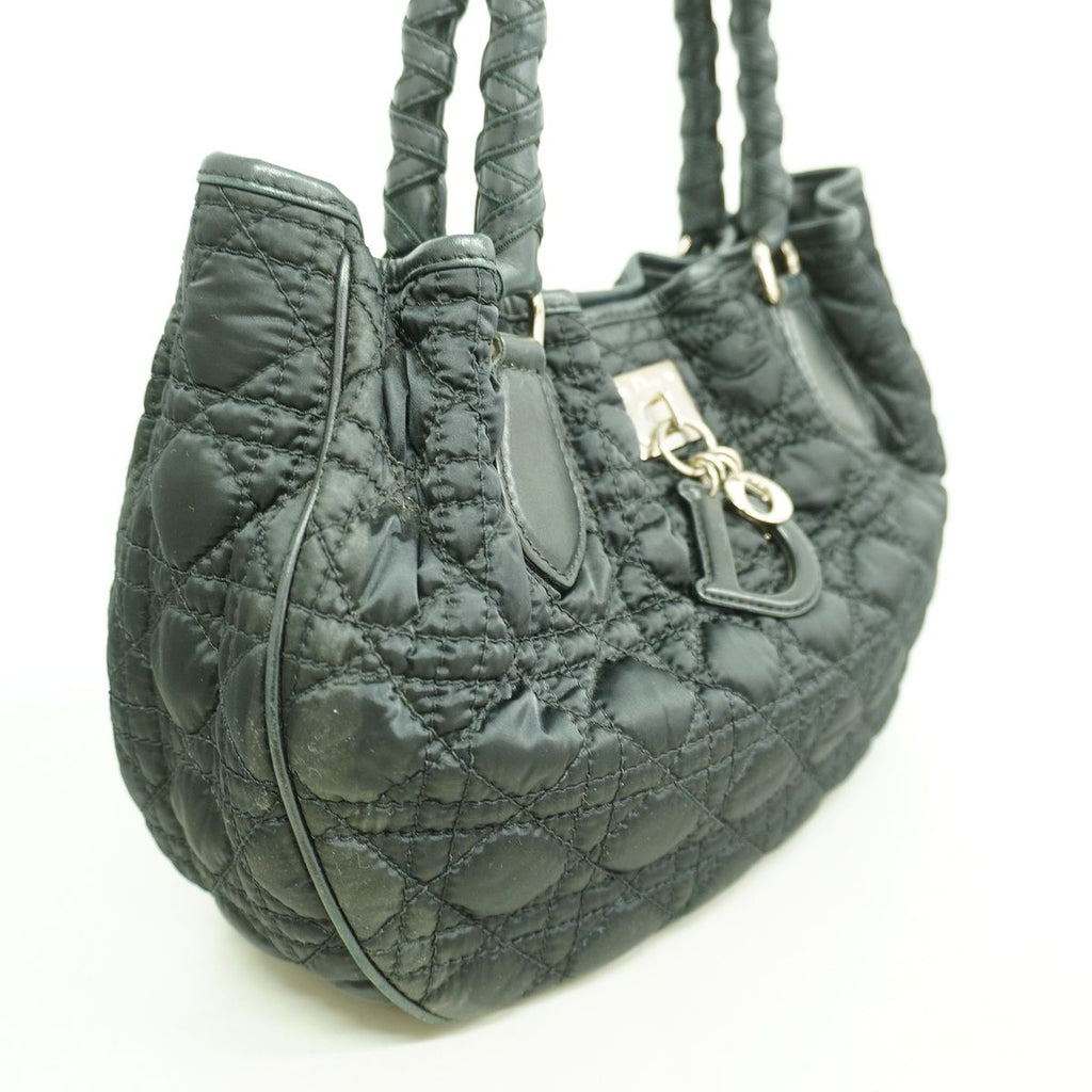 Dior Handbag Cannage Nylon Black Silver — view 2