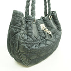 Dior Handbag Cannage Nylon Black Silver — view 2