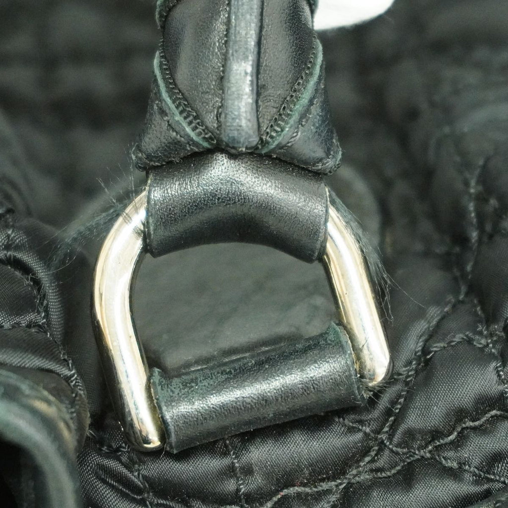 Dior Handbag Cannage Nylon Black Silver — view 7