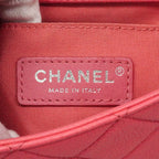 Chanel Shoulder Bag Mini Quilted Caviar Leather Pink Silver — view 5