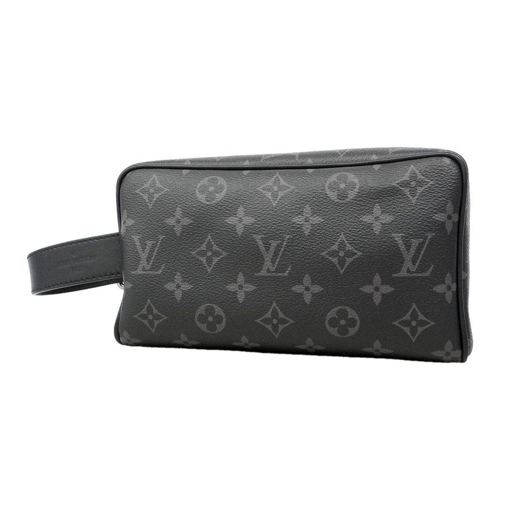 Louis Vuitton Clutch Monogram Eclipse Rocker Dopp Kit Black