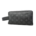 Louis Vuitton Clutch Monogram Eclipse Rocker Dopp Kit Black