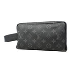 Louis Vuitton Clutch Monogram Eclipse Rocker Dopp Kit Black