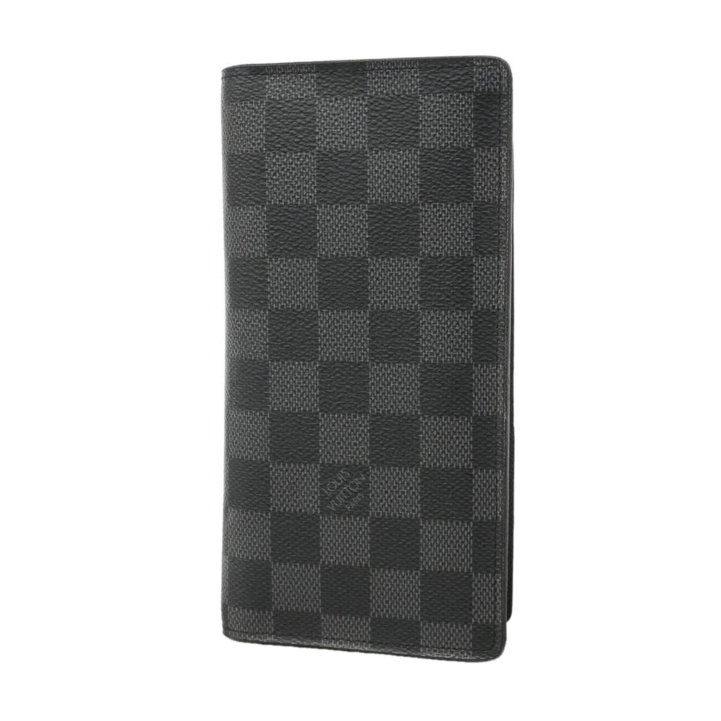 Louis Vuitton Wallet Damier Graphite Portefeuille Brazza Black Gray