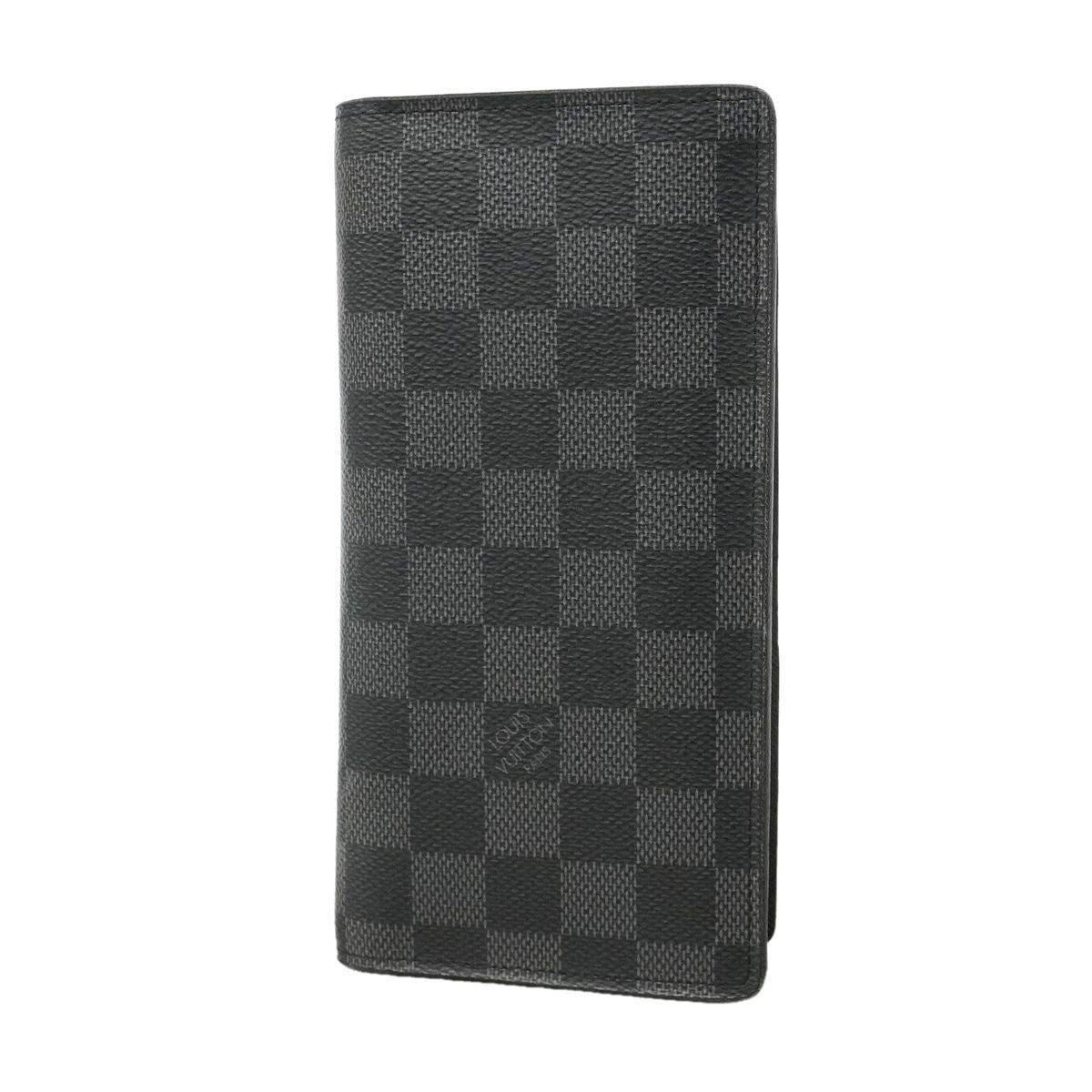 Louis Vuitton Wallet Damier Graphite Portefeuille Brazza Black Gray
